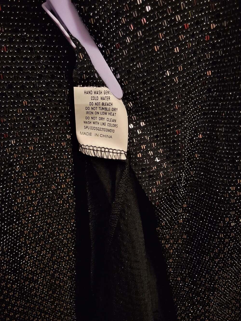 Size 12 Large BloomChic Long Sleeve V-Neck Sequin Wrap Tie Waist Maxi Dress - Picture 4 of 10